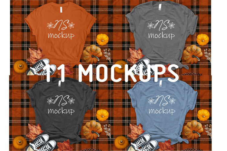 Bella Canvas 3001 T-shirt mockup BUNDLE